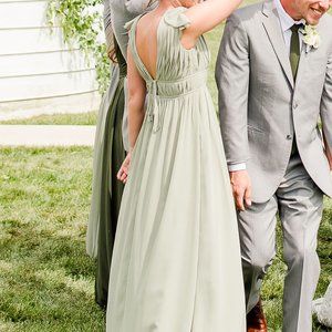 Cora Chiffon Revelry Petite Size 2 Bridesmaid Dress